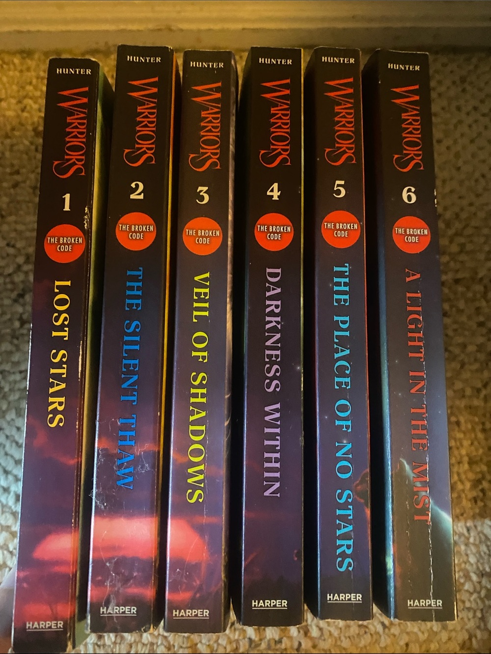 Warriors Book Series Set - the broken code books 1-6 paper back